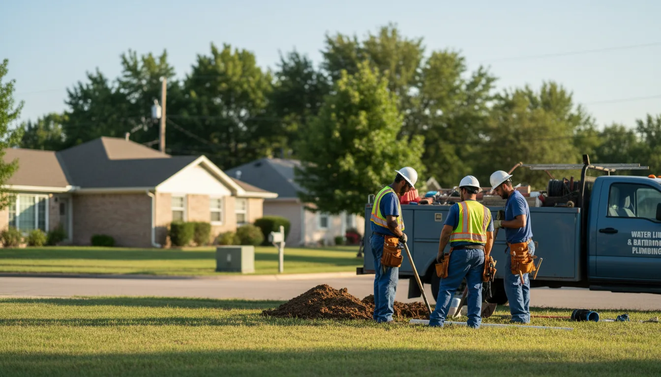 Residential water line and bathroom plumbing service in Mill Creek, IN